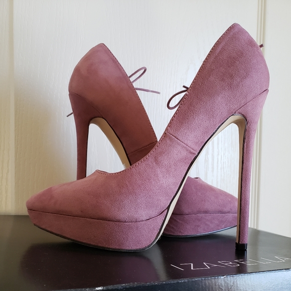Brand New Izabella Rue Rosy Faux Suede lace heel - Picture 7 of 16
